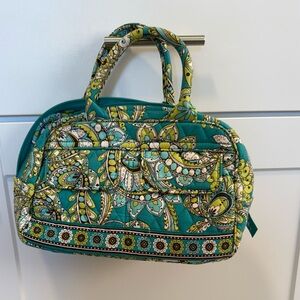 Vera Bradley Teal and Yellow Paisley Travel Bag